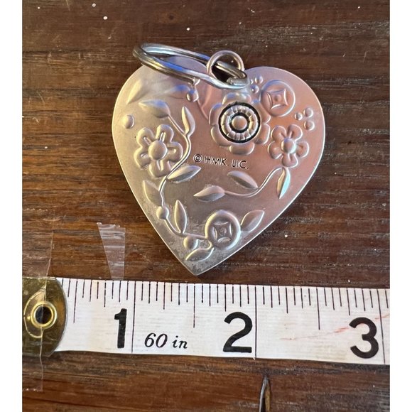 Heart Silver Keychain Set Of 3 Breast Cancer Hallmark Beaded - Picture 9 of 11